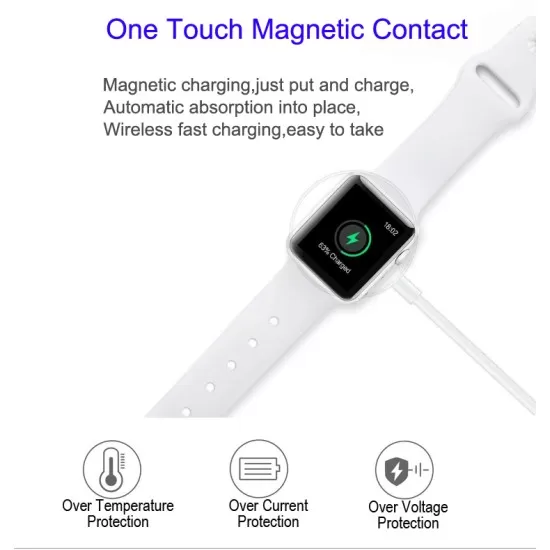 2 in 1 Compact Portable Magnetic Wireless Charger for iWatch and iPhone