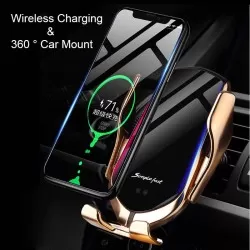 Universal  R2 Smart Sensor Infrared Induction Car Phone Holder Fast Charging Wireless Charger