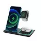 15W Foldable 3 in 1 Fast Wireless Charger Pad Stand Holder 