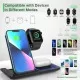 15W Foldable 3 in 1 Fast Wireless Charger Pad Stand Holder 