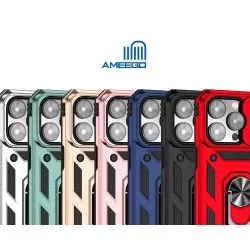 Armour Case with Lens Sliding Camera Protection and Ring Stand with Magnet