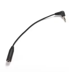 Right Angled 2.5mm Male Jack Plug To 3.5mm Female Cable Adapter