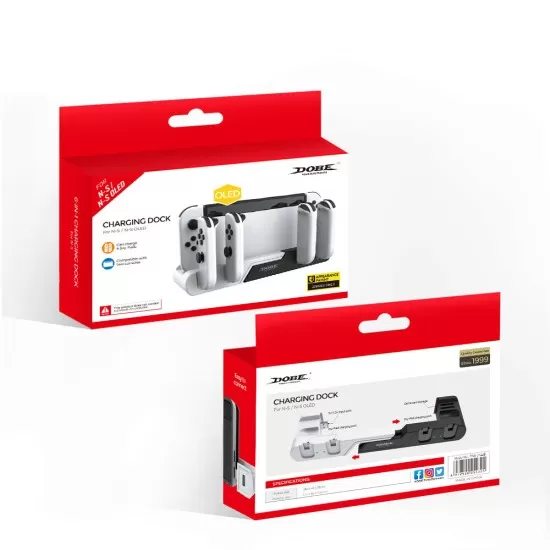 4 in 1 Charging Dock Controller Charger Compatible with Switch and Switch OLED Console