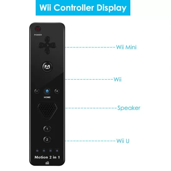 2 in 1 Motion Plus Remote and Nunchuck Controller for Wii U