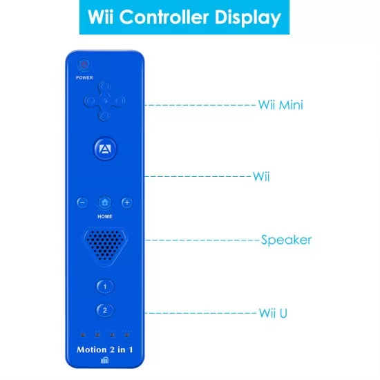 2 in 1 Motion Plus Remote and Nunchuck Controller for Wii U