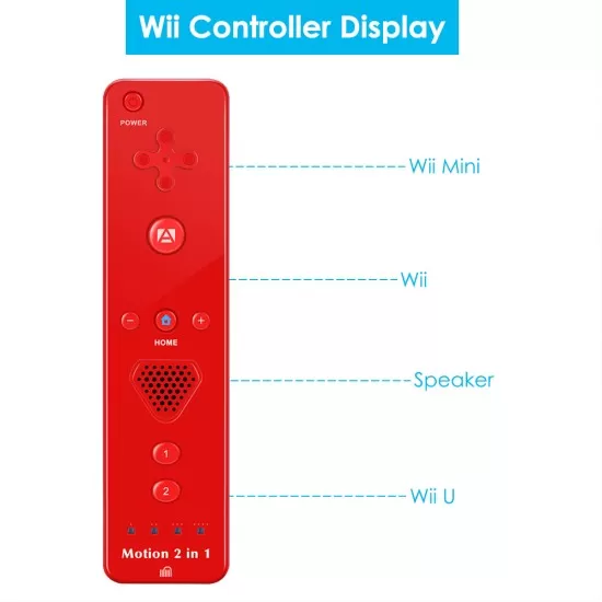 2 in 1 Motion Plus Remote and Nunchuck Controller for Wii U
