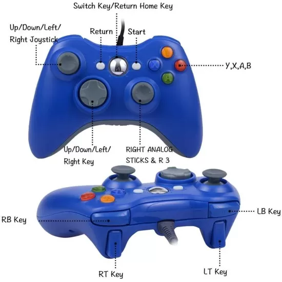 USB Wired Controller for Xbox 360 Game Controller For X-BOX 360 & PC Gamepad Game Joystick