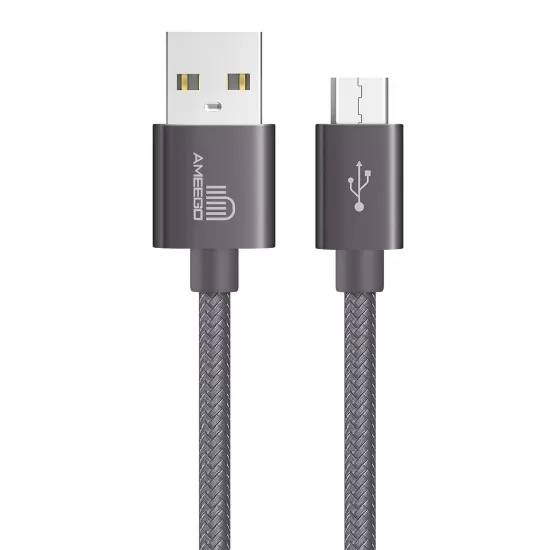 Nylon Braided Fast Charging USB Data Cable for Micro USB Wire Long 1M 2M 3M in 11 Colours   