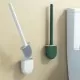Silicone Toilet Brush with Toilet Brush Holder Wall-Mounted Cleaning Brush Set