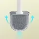 Silicone Toilet Brush with Toilet Brush Holder Wall-Mounted Cleaning Brush Set