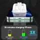 Slimline Lightweight 20W PD Dual Port Fast Charging USB-C + USB-A  Folding Plug 