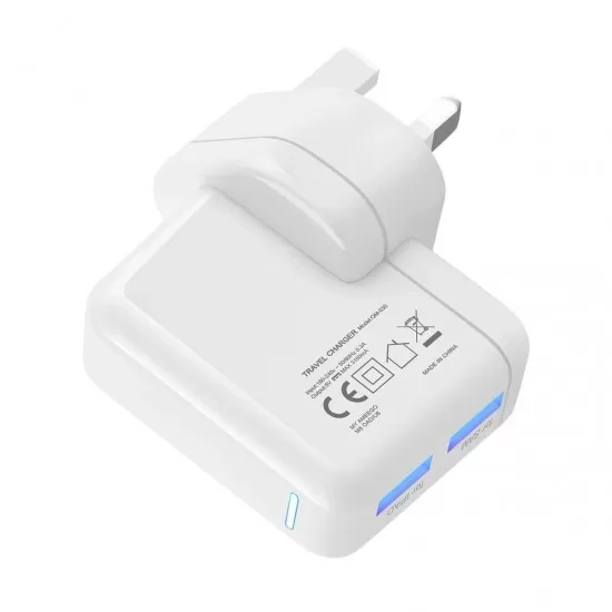 Dual USB Mains Charger 3.1A