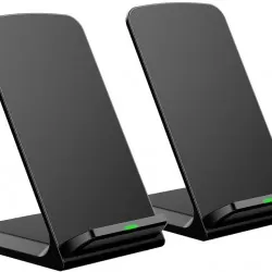 Qi Wireless Charger Double Coiled Desk Stand   