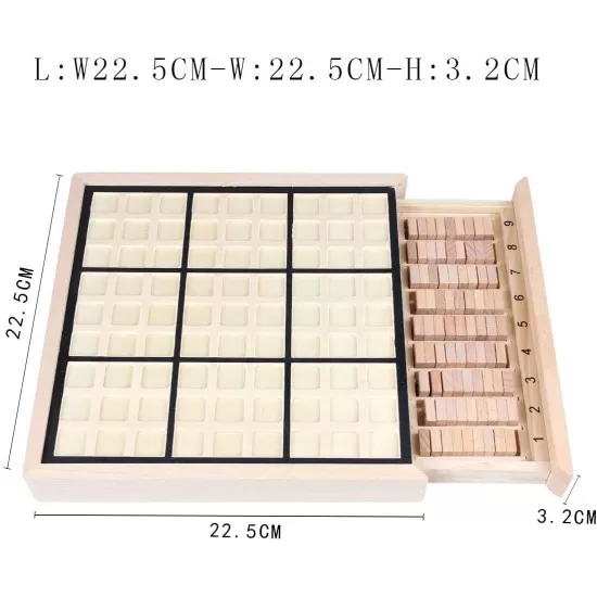Classic Wooden Digital Sudoku Board Game with Drawer