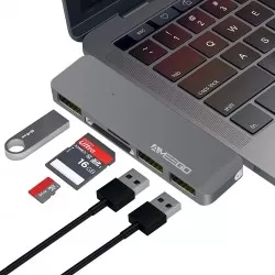 USB C to 3 USB A Card 2.0 for Macbook 5-in-1 USB HUB
