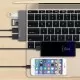 USB C to 3 USB A Card 2.0 for Macbook 5-in-1 USB HUB