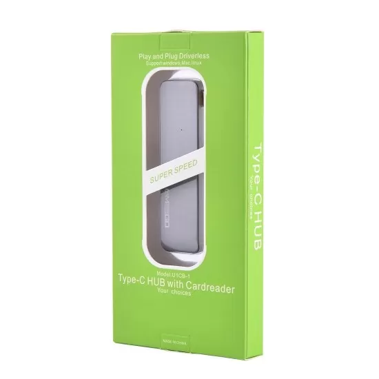 USB C to 3 USB A Card 2.0 for Macbook 5-in-1 USB HUB