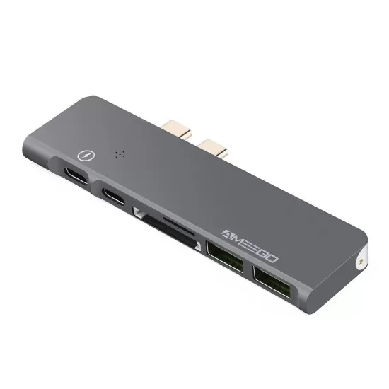 7 in1 HUB Dual USB/Type C Connector to USB 3.0 Extension Dock Convertor
