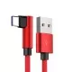 Elbow Fabric Right-Angled 90 Degree Fast  Charging  Data Cable for iPhone 8 Pin Android Type-C in 3 colours  