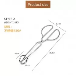 Scissor Food Tongs - Kitchen Utensil Tool 