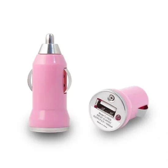 1A Model Phone Power Car Adapter USB Mini Universal Car Charger in 9 Colours