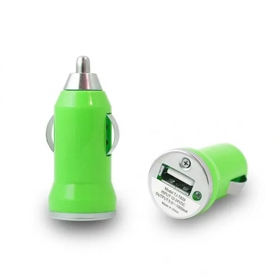 1A Model Phone Power Car Adapter USB Mini Universal Car Charger in 9 Colours