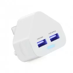 Dual USB Mains Charger 2A