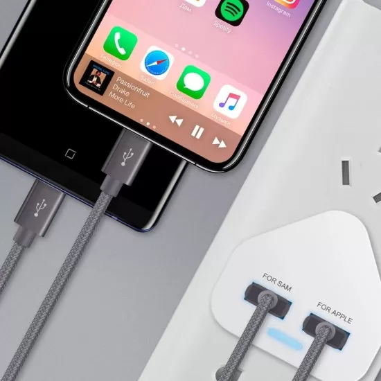 Dual USB Mains Charger 2A