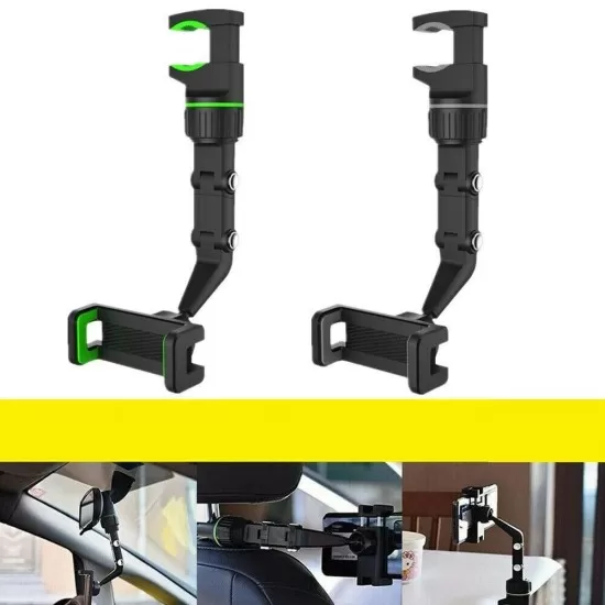 360° Rotation Adjustable Rearview Mirror Mount Phone Holder