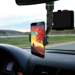 360° Rotation Adjustable Rearview Mirror Mount Phone Holder