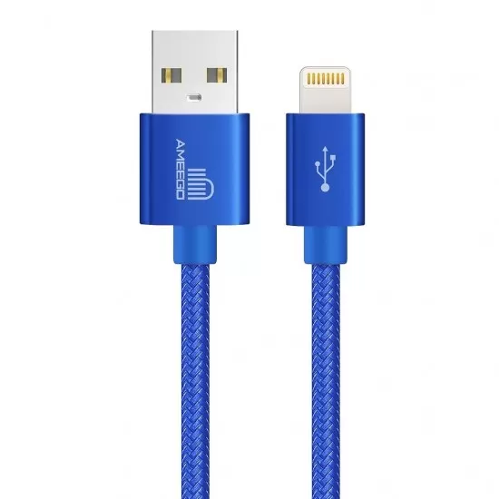 Nylon Braided Fast Charging USB Data Cable for iPhone 8 Pin Wire Long 1M 2M 3M in 11 Colours 