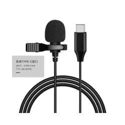 Clip On Lapel Microphone Hands Free Wired Condenser Mini Lavalier Mic 