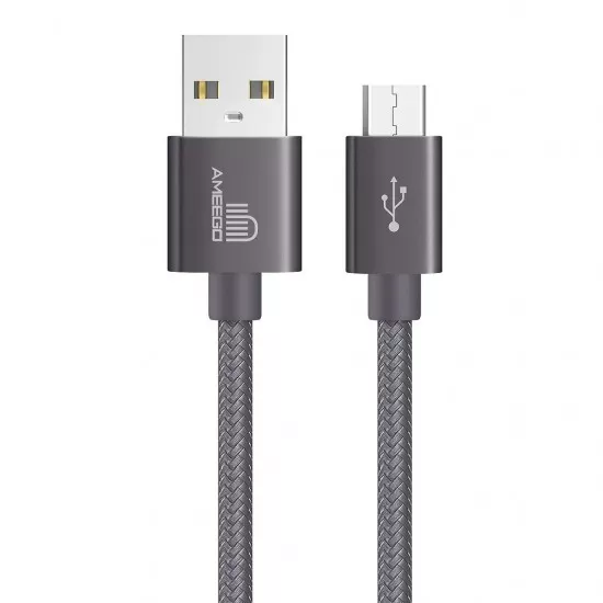 Nylon Braided Fast Charging USB Data Cable for Micro USB Wire Long 1M 2M 3M in 11 Colours   