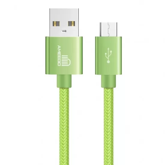 Nylon Braided Fast Charging USB Data Cable for Micro USB Wire Long 1M 2M 3M in 11 Colours   