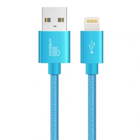 Nylon Braided Fast Charging USB Data Cable for iPhone 8 Pin Wire Long 1M 2M 3M in 11 Colours 