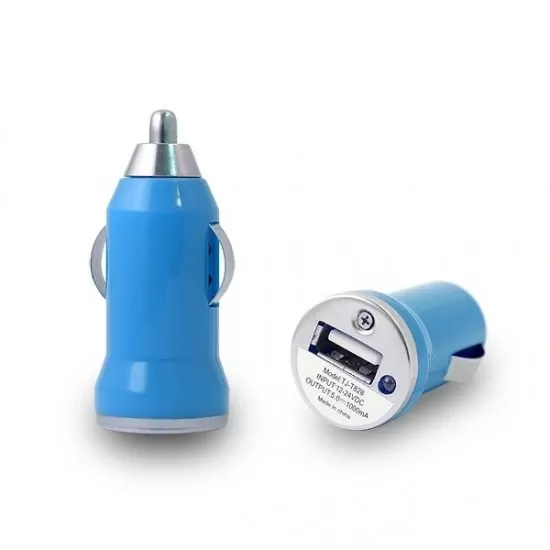 1A Model Phone Power Car Adapter USB Mini Universal Car Charger in 9 Colours