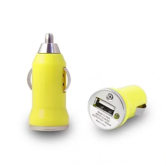 1A Model Phone Power Car Adapter USB Mini Universal Car Charger in 9 Colours