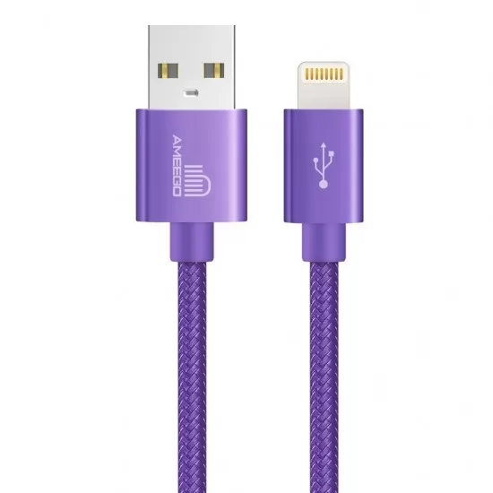 Nylon Braided Fast Charging USB Data Cable for iPhone 8 Pin Wire Long 1M 2M 3M in 11 Colours 