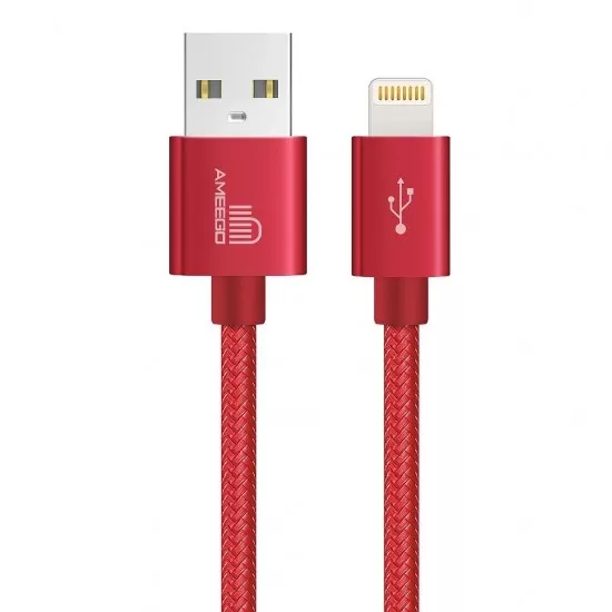 Nylon Braided Fast Charging USB Data Cable for iPhone 8 Pin Wire Long 1M 2M 3M in 11 Colours 