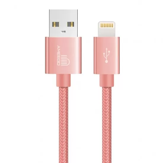 Nylon Braided Fast Charging USB Data Cable for iPhone 8 Pin Wire Long 1M 2M 3M in 11 Colours 