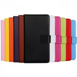 Genuine Leather Wallet Case for Samsung S5830