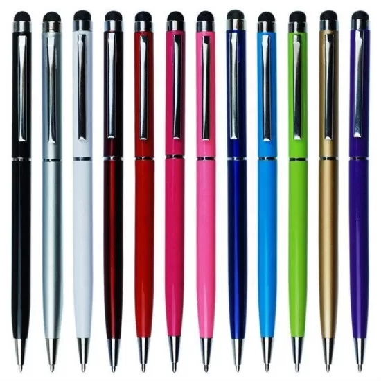 2in1 Metal Ball Point & Touch Screen Stylus Pen for iPad iPhone Android Tablet PC Smartphone 10PCS/SET