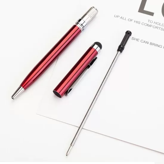 2in1 Metal Ball Point & Touch Screen Stylus Pen for iPad iPhone Android Tablet PC Smartphone 10PCS/SET