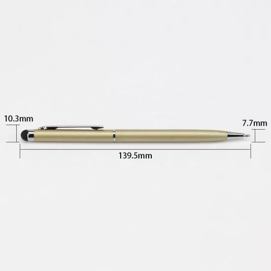 2in1 Metal Ball Point & Touch Screen Stylus Pen for iPad iPhone Android Tablet PC Smartphone 10PCS/SET
