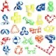 Snake Magic Ruler Fidget Toys Puzzle Cube - 24 sections 
