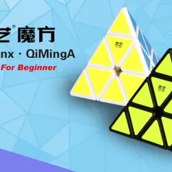 3x3 Pyraminx QiMing A Twist Triangle Professional Plastic Puzzle Cube  