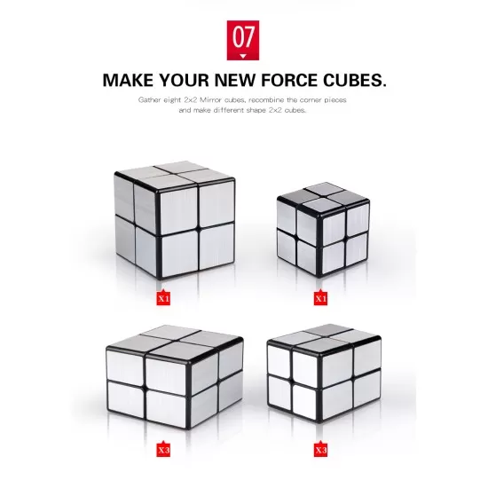  2X2X2 Magic Mirror Speed Cube Puzzle Toys