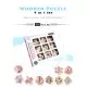 9  Pcs/set 3D Beech Wooden Lu Ban Kong Ming Lock IQ Puzzle – Children Brain Teaser Educational Wooden IQ Puzzle