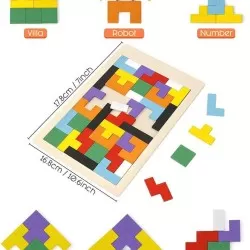 3D Wooden Russian Block Toys  Jigsaw Puzzles Game  