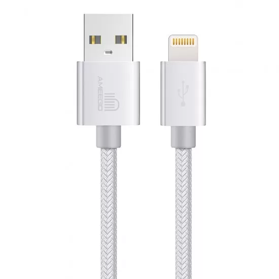 Nylon Braided Fast Charging USB Data Cable for iPhone 8 Pin Wire Long 1M 2M 3M in 11 Colours 